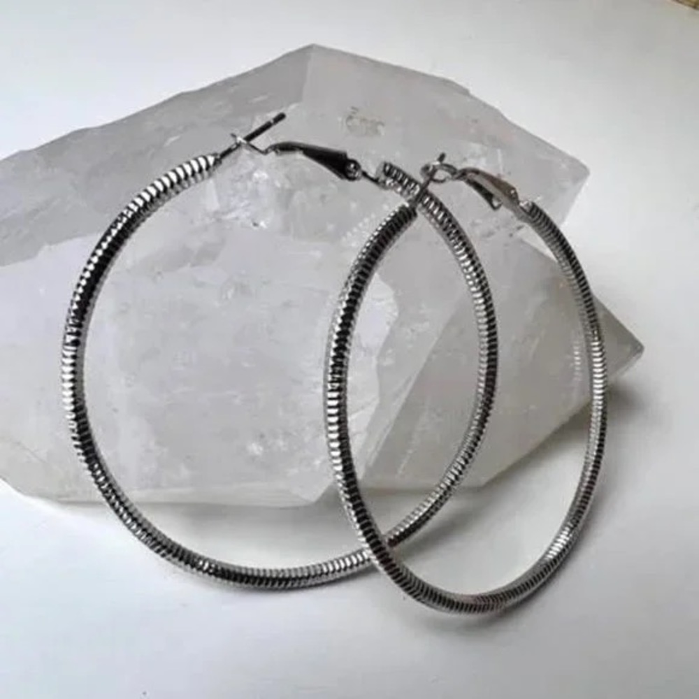 Silver Hoop Earrings